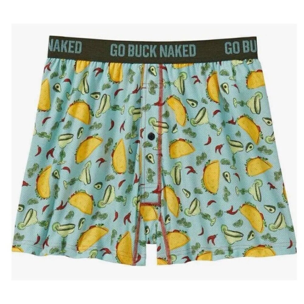 1 Pair Duluth Trading Buck Naked Boxer‎ Cantina - Taco Margarita Size Medium